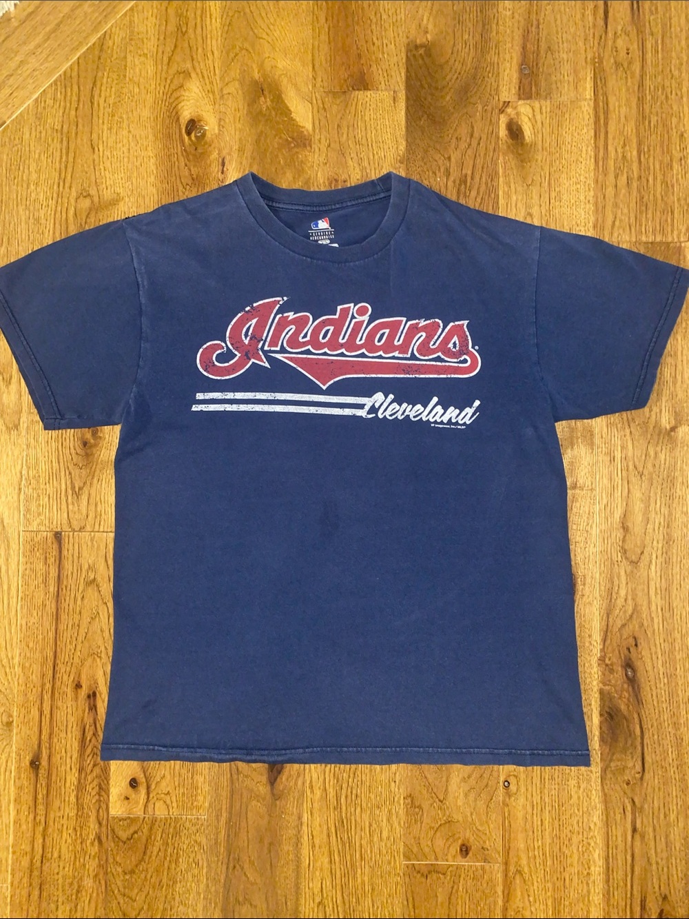 Cleveland Indians distressed Navy Men’s Graphic Tee. Size medium.
